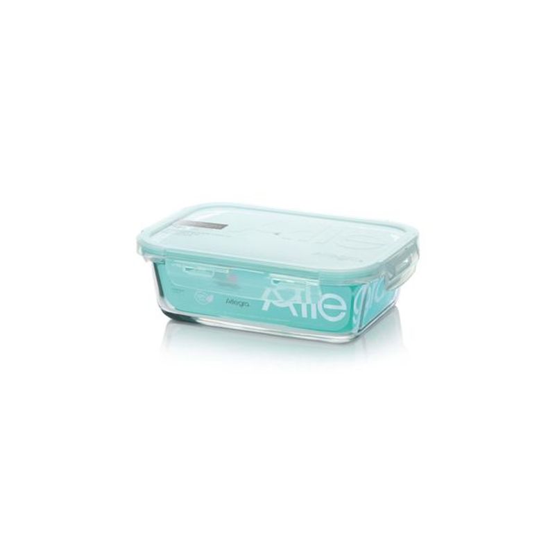 GENERICO - Contenedor Hermético Vidrio Rectangular De 1 Litro Allegra