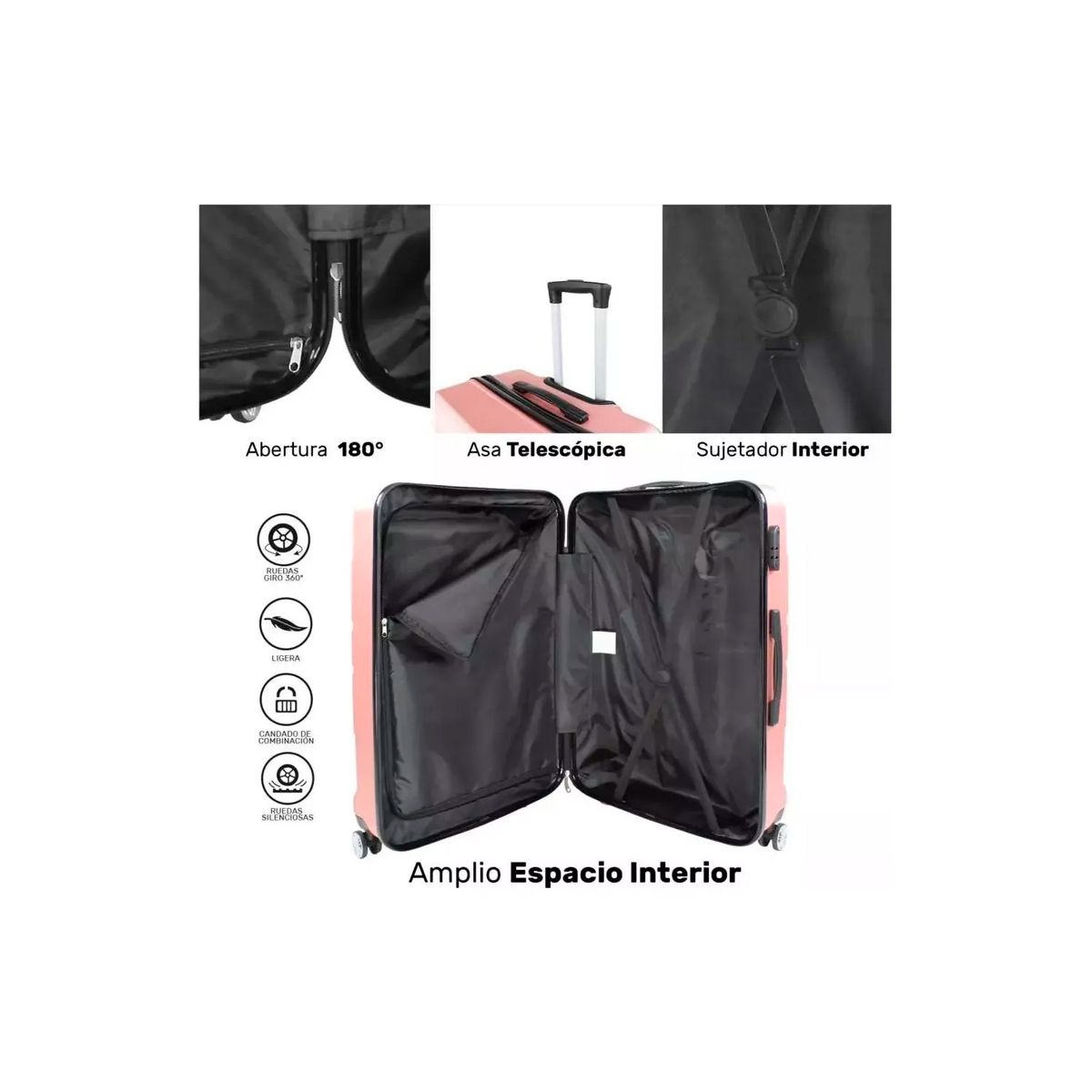 GENERICO - Maleta De Viaje Bolso Maletas Rigida Maleta Mediana 20 Kilos