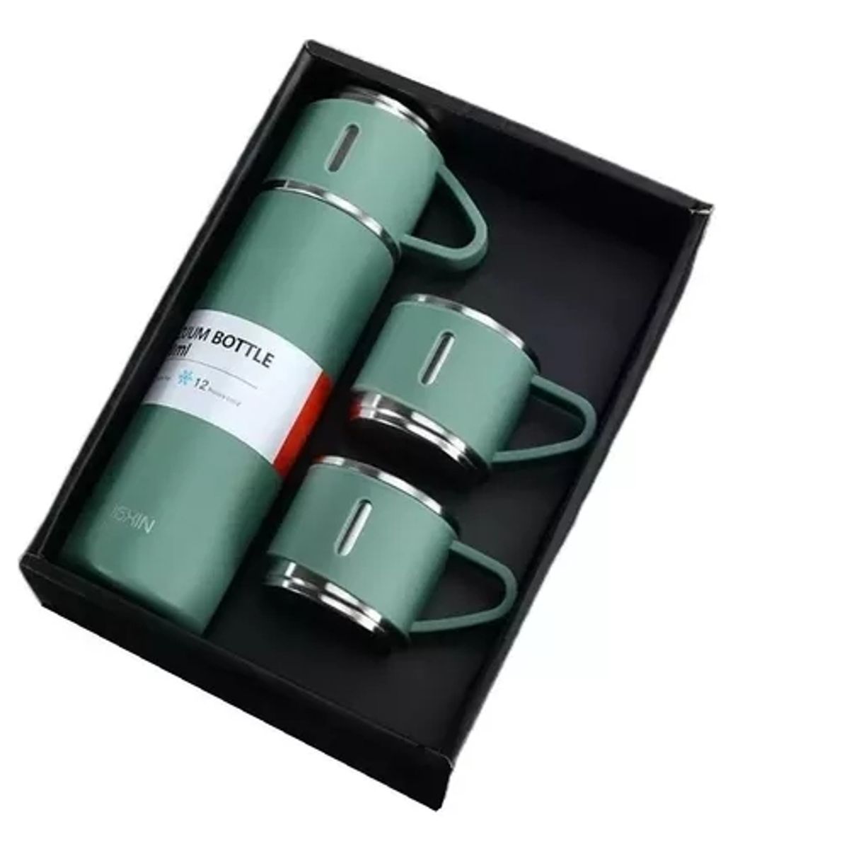 GENERICO - Set Termos Para Agua Caliente Termo Cafe + 2 Tazas 500 Ml
