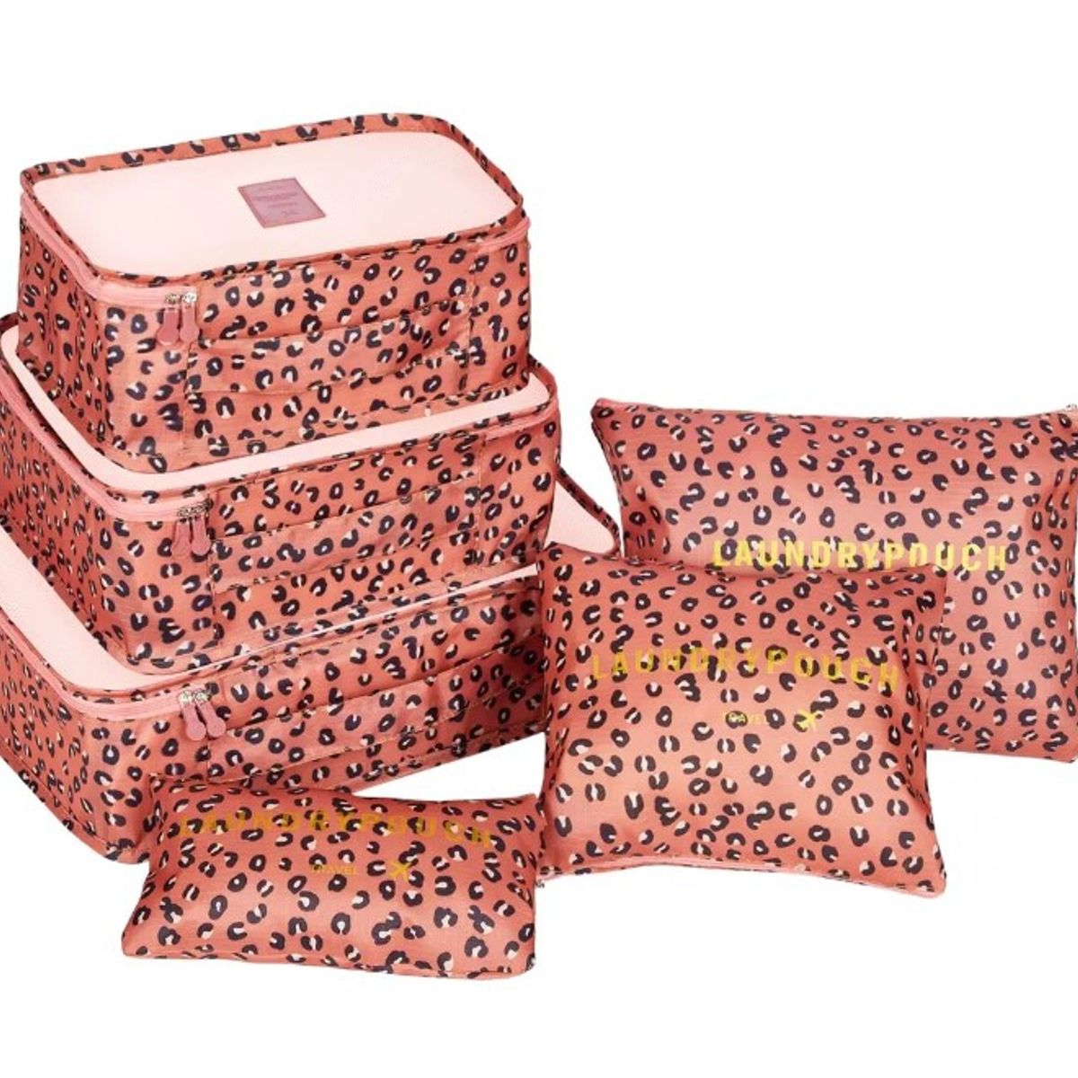 GENERICO - Bolsa Organizador Maleta Equipaje Viaje Impermeable Set 6 Pk Leopardo