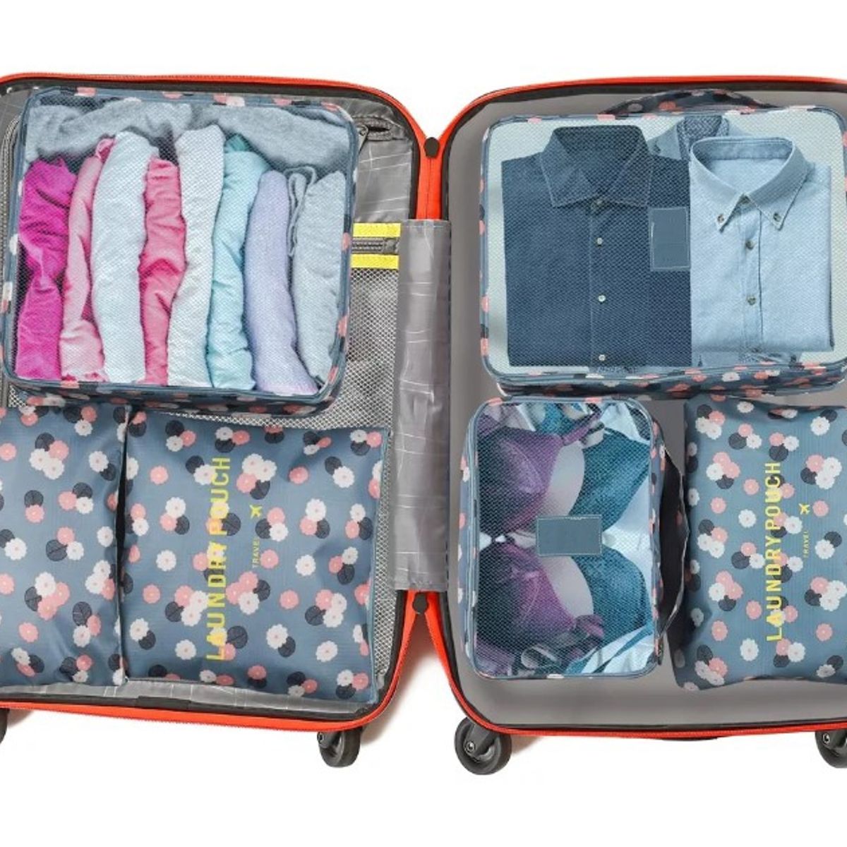 GENERICO - Bolsa Organizador Maleta Equipaje Viaje Impermeable Set 6 Pk Azul