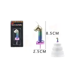 GENERICO - Velas De Numeros 1 Colores Multicolor