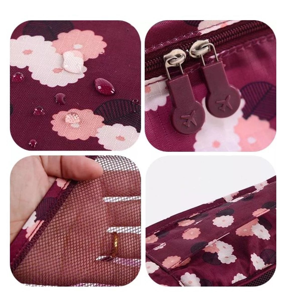 GENERICO - Bolsa Organizador Maleta Equipaje Viaje Impermeable Set 6 Pk Burdeo