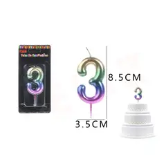 GENERICO - Velas De Numeros 3 Colores Multicolor