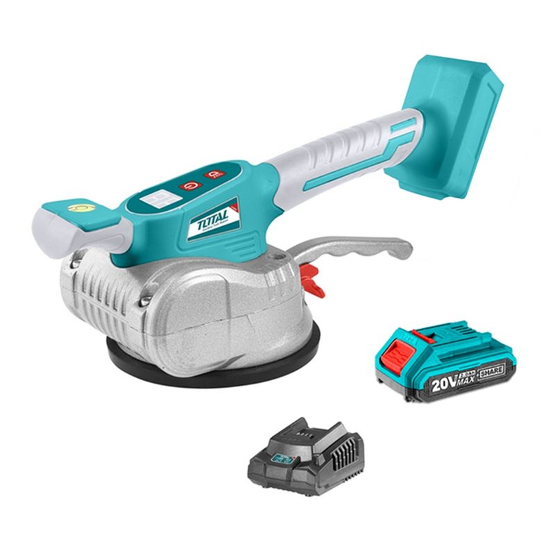 TOTAL TOOLS - Ventosa Niveladora Ceramica Vibradora 20v Carg + Bat Total