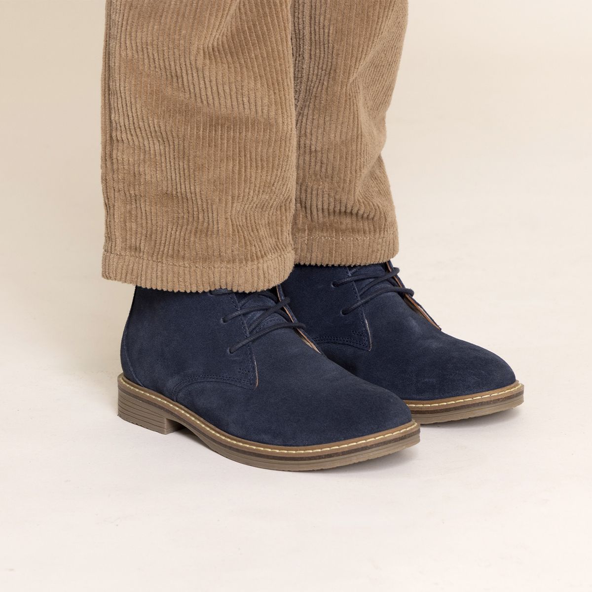 HUSH PUPPIES - Botín Cuero Niño New Safari-K Azul HUSH PUPPIES