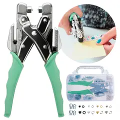 GENERICO - Set Remachadora Perforadora Alicate Kit Con 160 Ojetillos