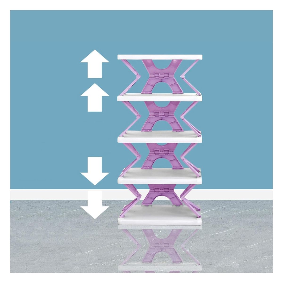 GENERICO - Zapatero de 6 niveles horizontal plegable