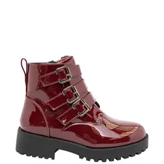 BAMBOO - Botin Niña Burdeo Charol Yeni