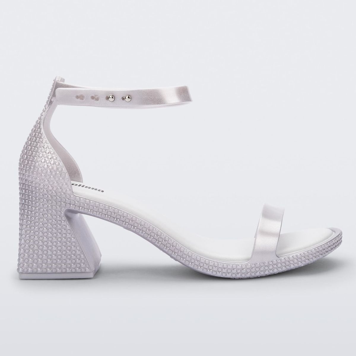 MELISSA - Sandalia Melissa Lux Heel Plata Metalizado