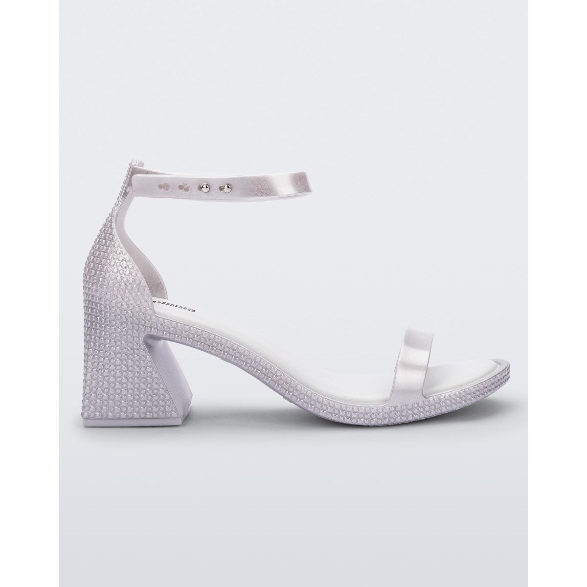 MELISSA - Sandalia Melissa Lux Heel Plata Metalizado