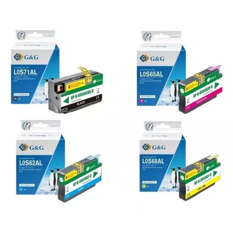 GENERICO - Pack De 4 Cartuchos De Tinta LH 954 XLG&G Alta Calidad