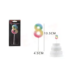 GENERICO - Velas De Numeros Degradados Numero 8