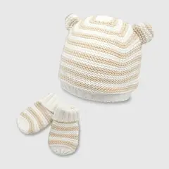 COLLOKY - Set Gorro Unisex niño Beige 53422 Colloky_.