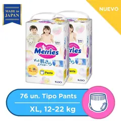 MERRIES - Pañales Pants Super Jumbo XL 38X2 PCS