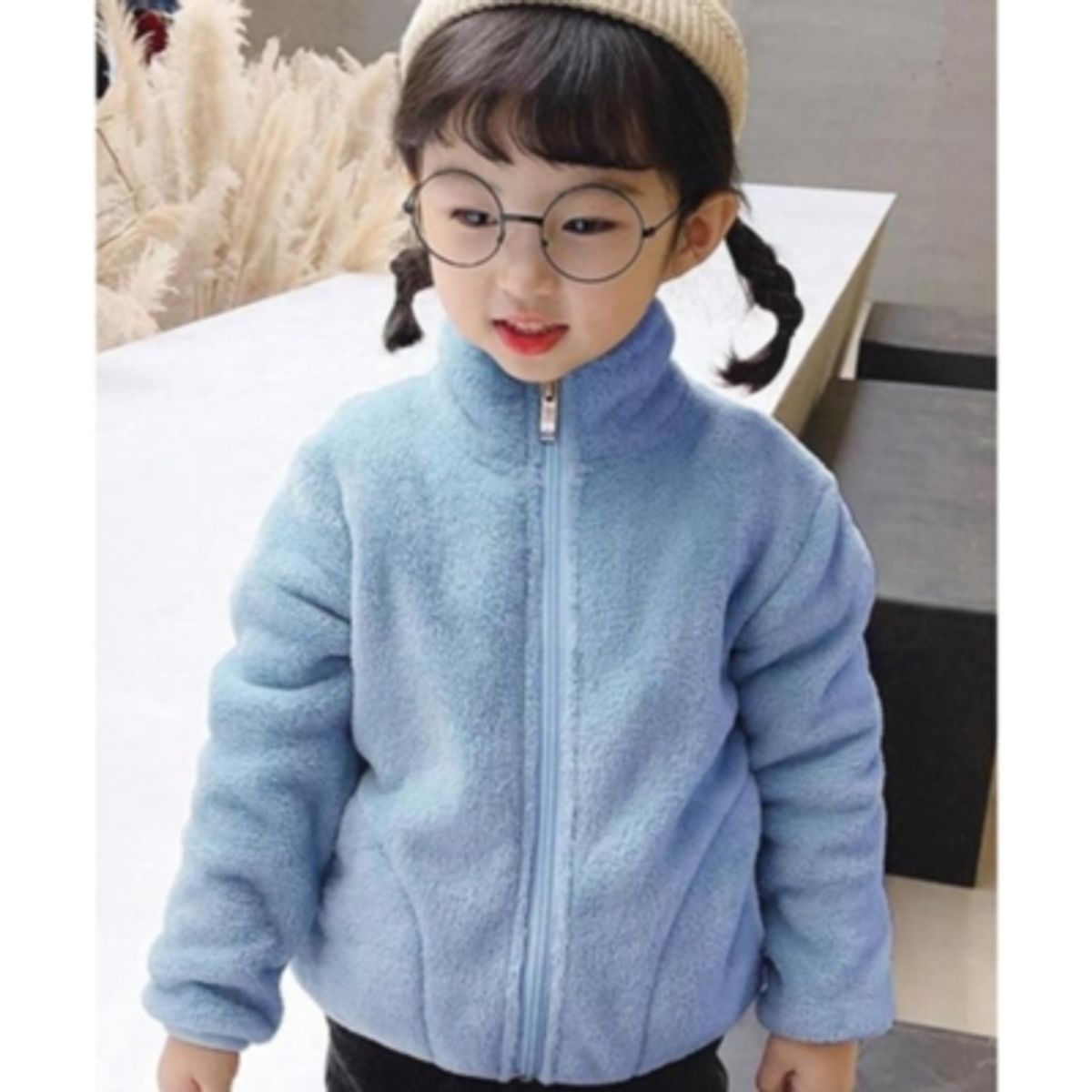 JUMP KIDS - Chaqueta Polar Con Cierre y Bolsillos Unisex Azul Claro Jump Kids