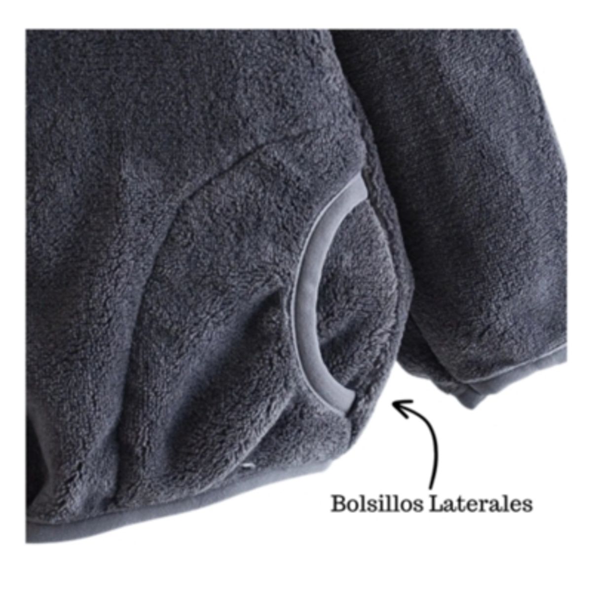 JUMP KIDS - Chaqueta Polar Con Cierre y Bolsillos Unisex  Gris Oscuro Jump Kids