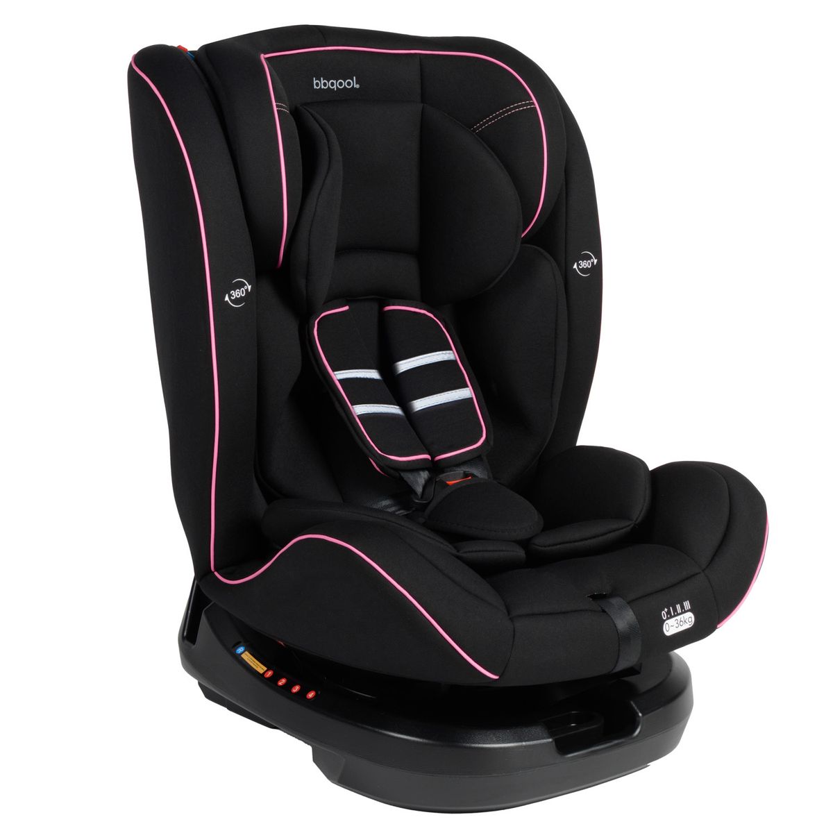 BBQOOL - Silla de Auto Convertible Apolo 360° Pink