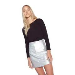 JACINTA TIENDA - Falda Tokio plateada