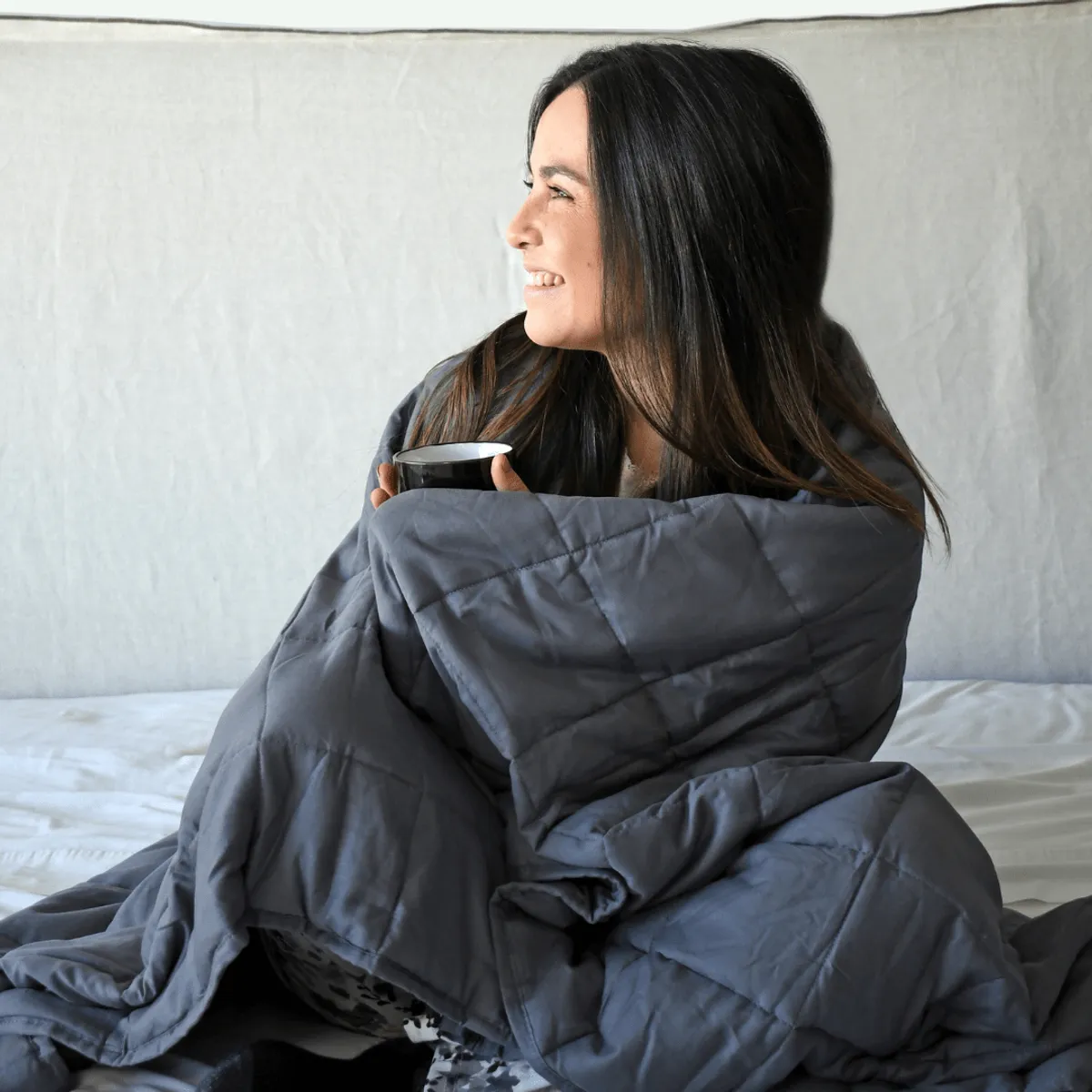 DREAMY - Manta Pesada Algodón King 8kg Gris