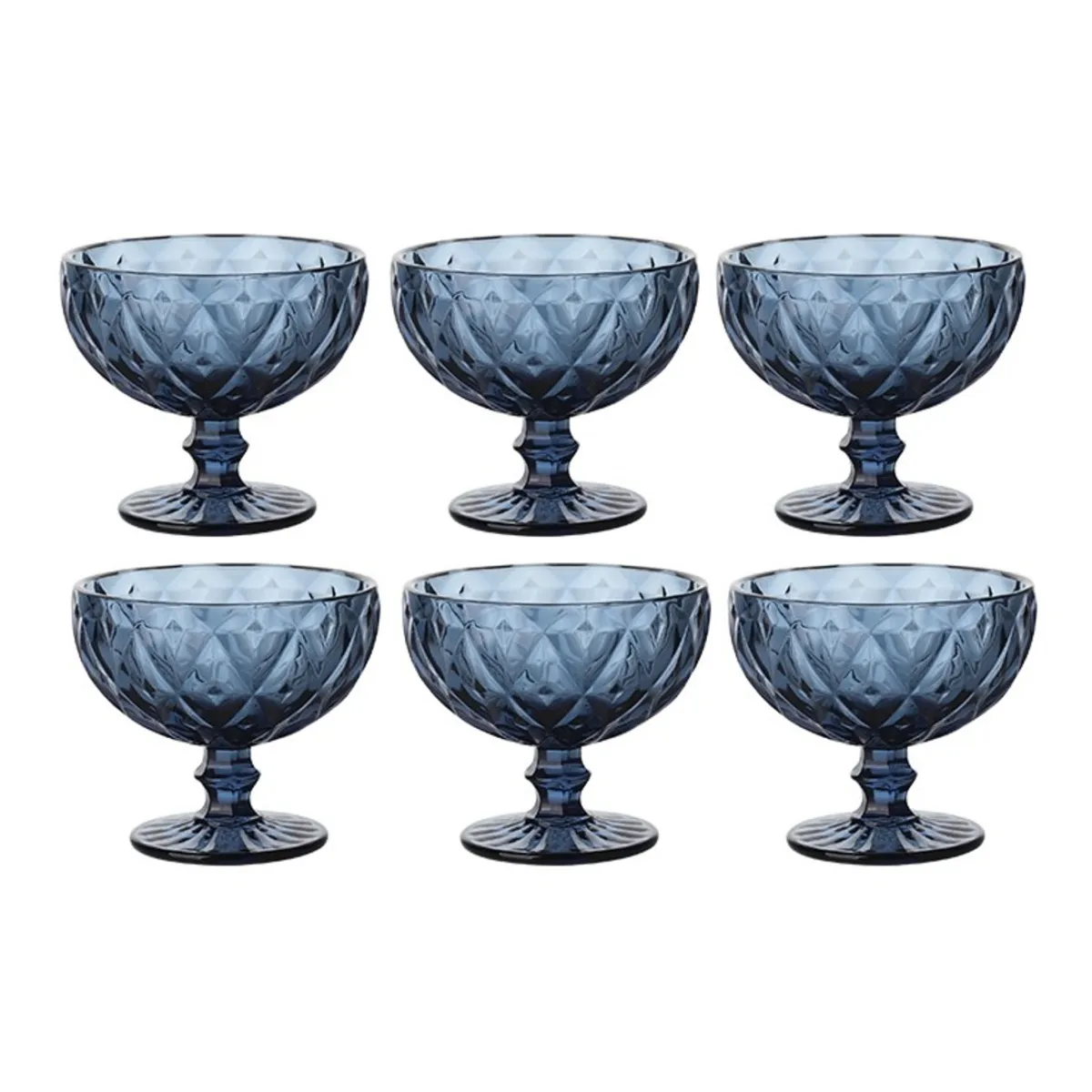 IMAHE - Set 6 Copas Helado Azul 300ml Imahe IMAHE