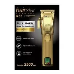 GENERICO - Hairstar® Maquina Corte Dorada Modelo K33 Profesional