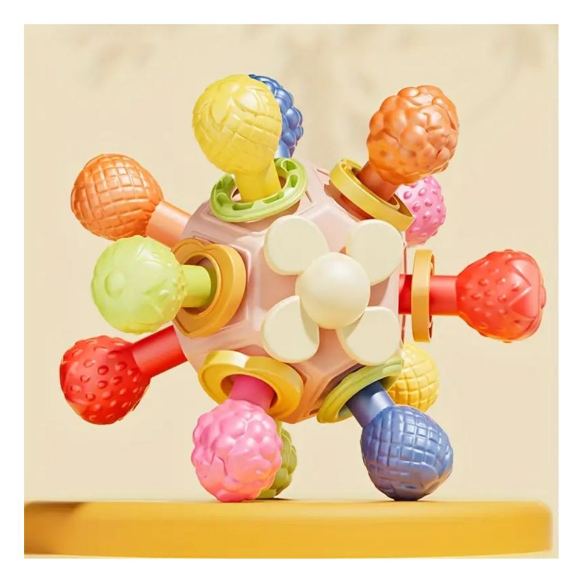 GENERICO - SONAJERO SENSORIAL GIRATORIO DE SILICONA FLOR