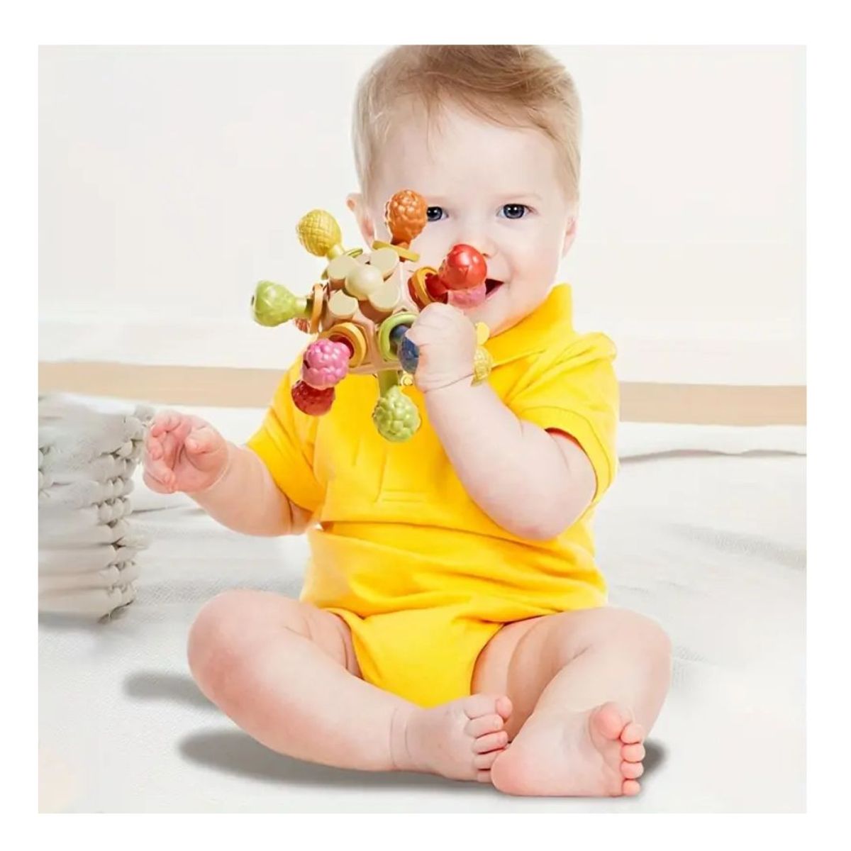 GENERICO - SONAJERO SENSORIAL GIRATORIO DE SILICONA FLOR