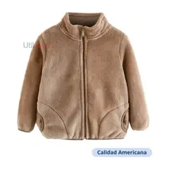 JUMP KIDS - Chaqueta Polar Con Cierre y Bolsillos Unisex Marrón