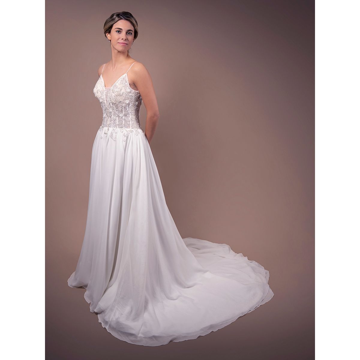 DULCENOVIA - Vestido de Novia Alma falda de Chifón Dulce Novia