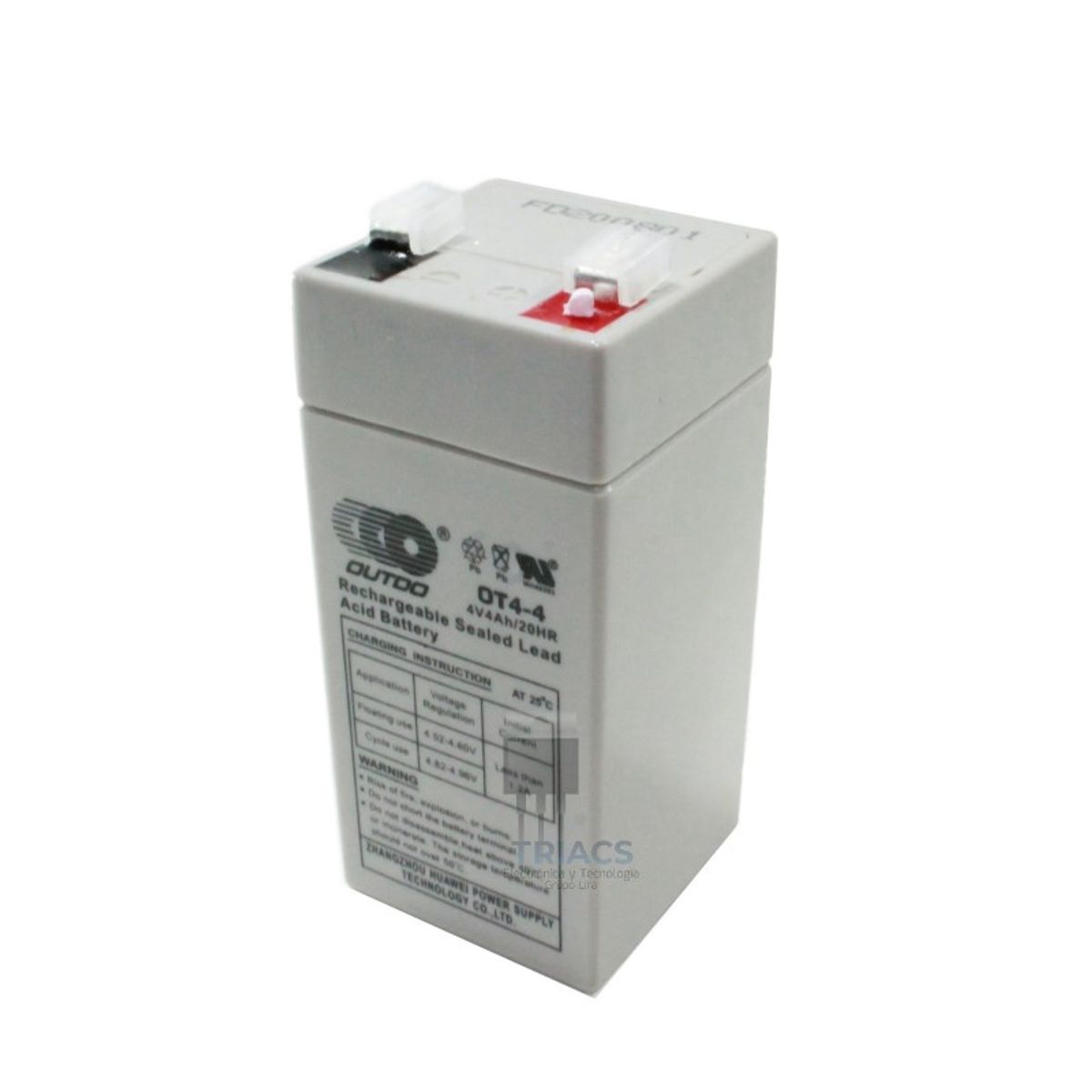 GENERICO - Batería de respaldo 4 volt 4 amperios