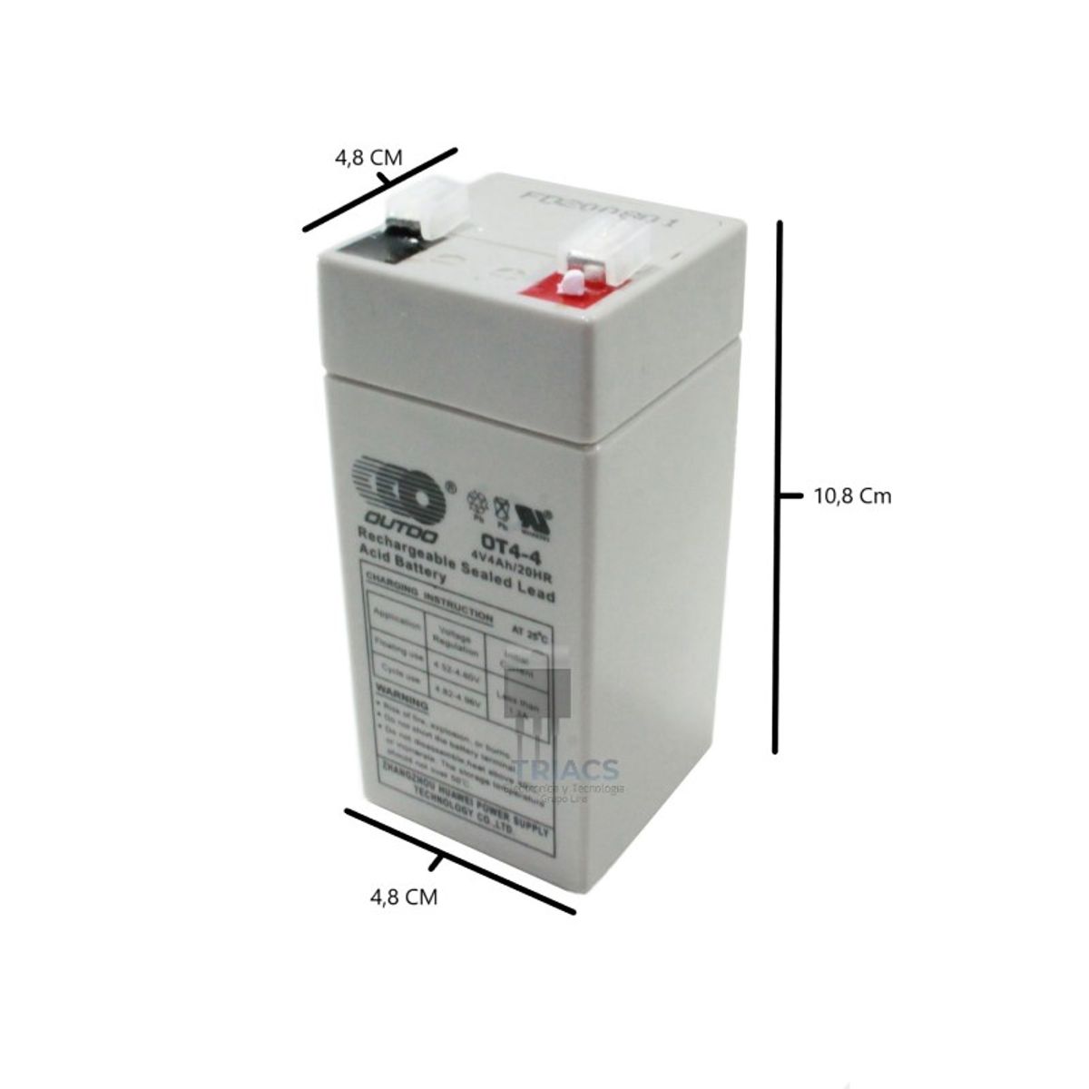 GENERICO - Batería de respaldo 4 volt 4 amperios