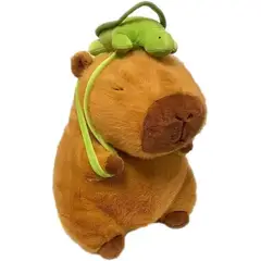 GENERICO - Peluche Capibara Mochila Tortuga Tierno para Regalo
