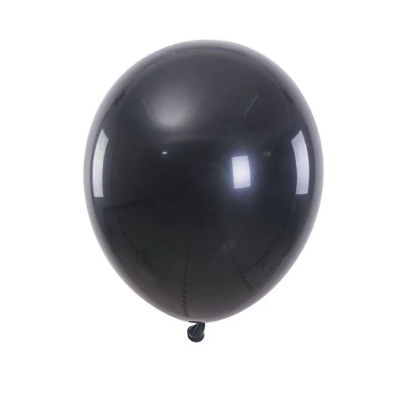 GENERICO - Globos De Látex De 23cm 12pcs De Color Negro