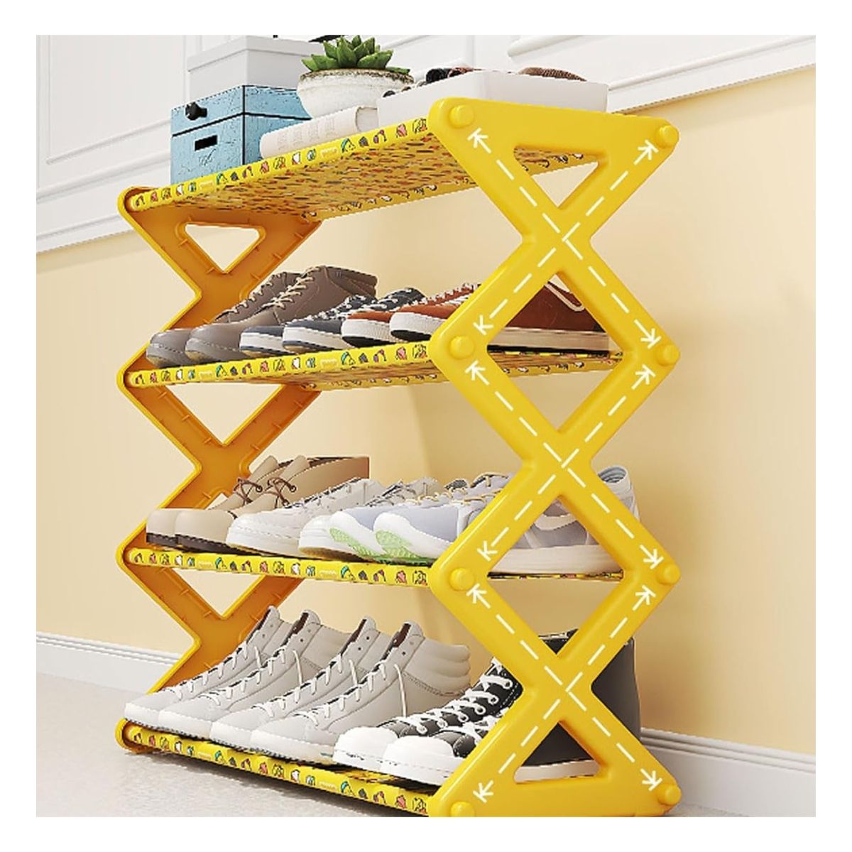 GENERICO - Zapatero Zig Zag de 4 niveles horizontal