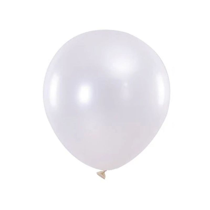 GENERICO - Globos De Látex De 23cm 12pcs De Color Blanco Brillante