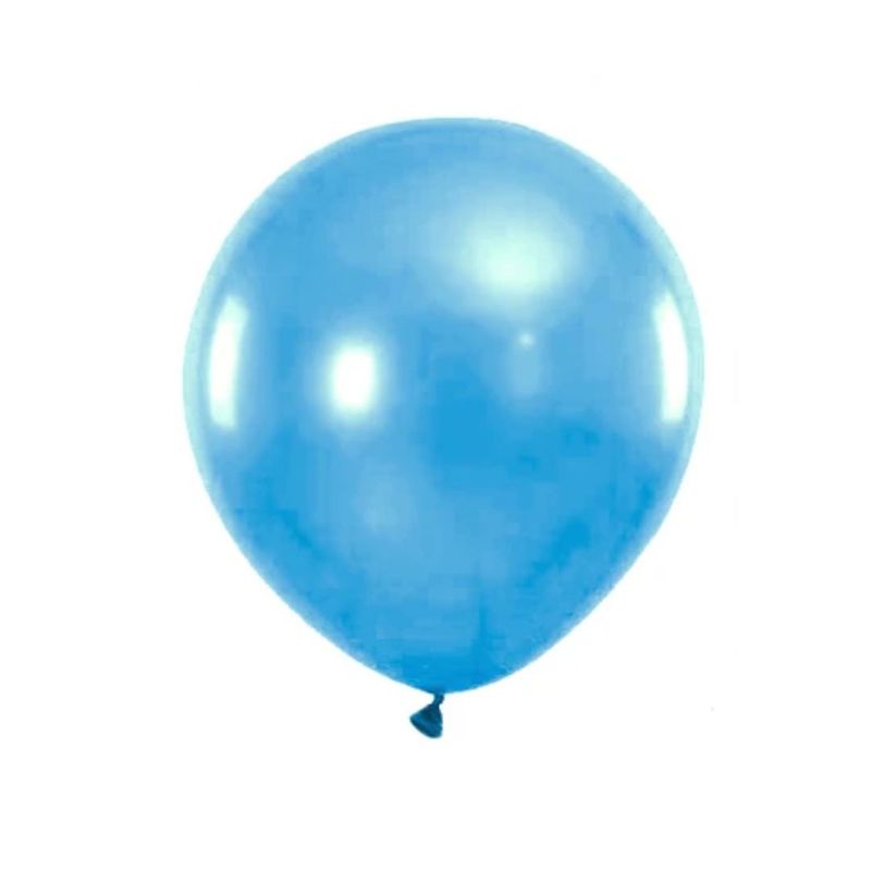 GENERICO - Globos De Látex De 23cm 12pcs De Color Azul Claro Brillante