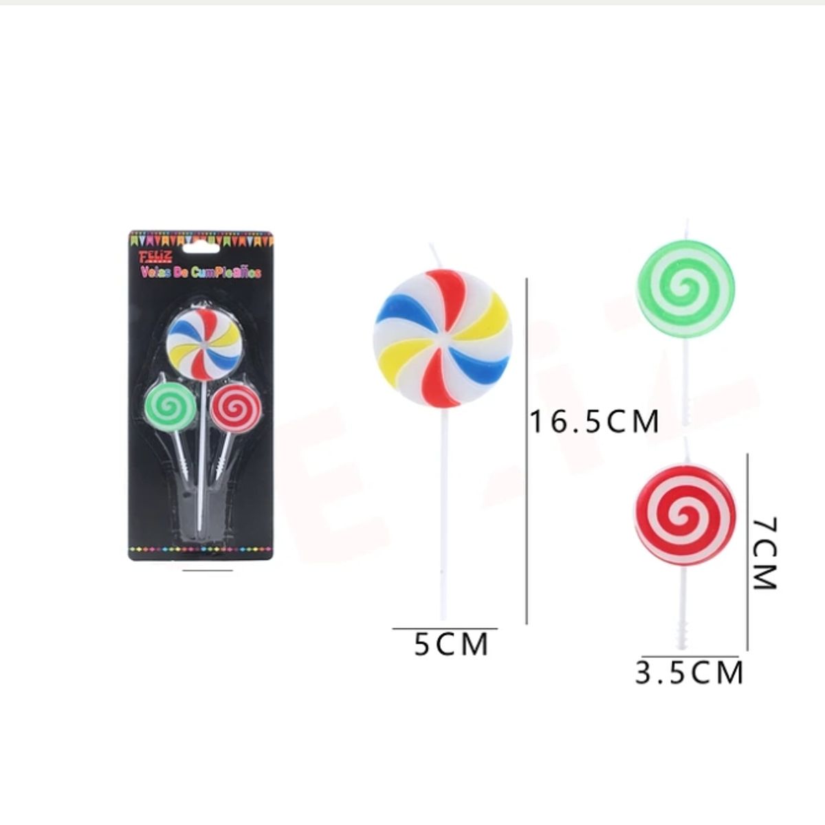 GENERICO - Velas De Cumpleaños Paleta De Dulce