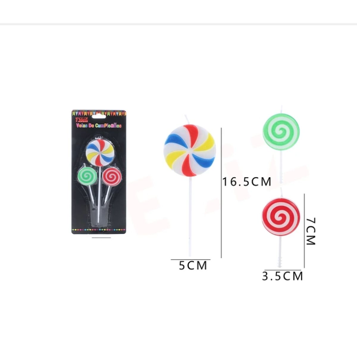 GENERICO - Velas De Cumpleaños Paleta De Dulce