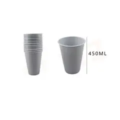 GENERICO - Vaso Plástico Plateado 20 Pcs Fiestas