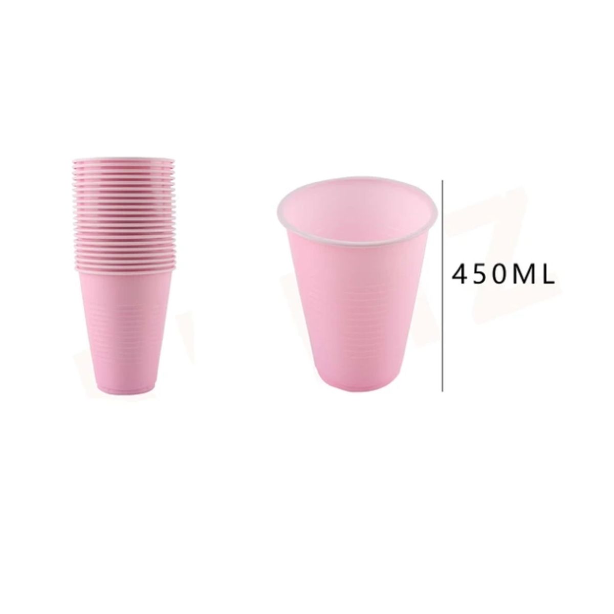 GENERICO - Vaso Plástico Rosado 20 Pcs Fiestas