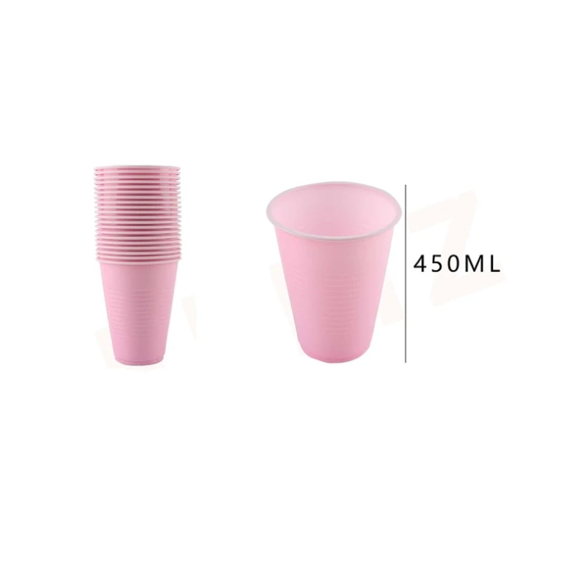 GENERICO - Vaso Plástico Rosado 20 Pcs Fiestas