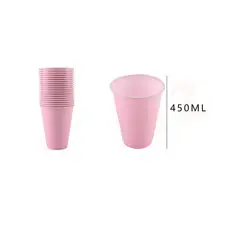 GENERICO - Vaso Plástico Rosado 20 Pcs Fiestas