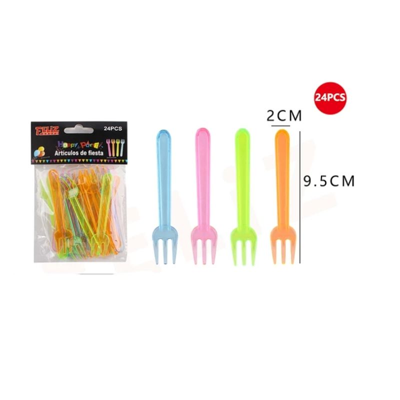 GENERICO - 24Pcs Articulos De Fiesta Tenedores Plasticos