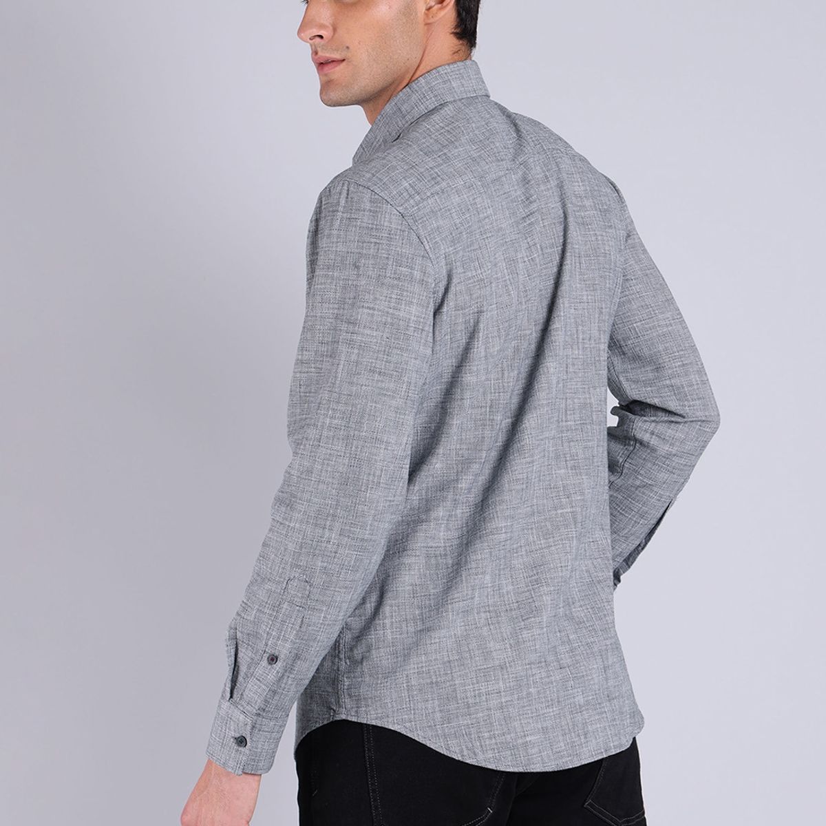 ESPRIT - Camisa Manga Larga Tejido Jaspeado Hombre Esprit ESPRIT