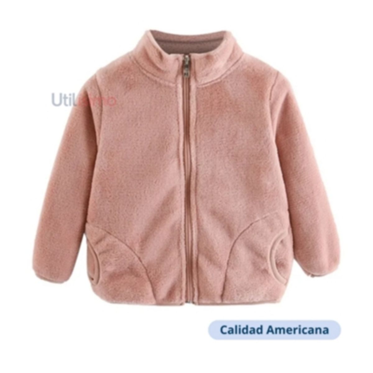 JUMP KIDS - Chaqueta Polar Con Cierre y Bolsillos Niña Rosa Jump Kids