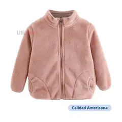 JUMP KIDS - Chaqueta Polar Con Cierre y Bolsillos Niña Rosa