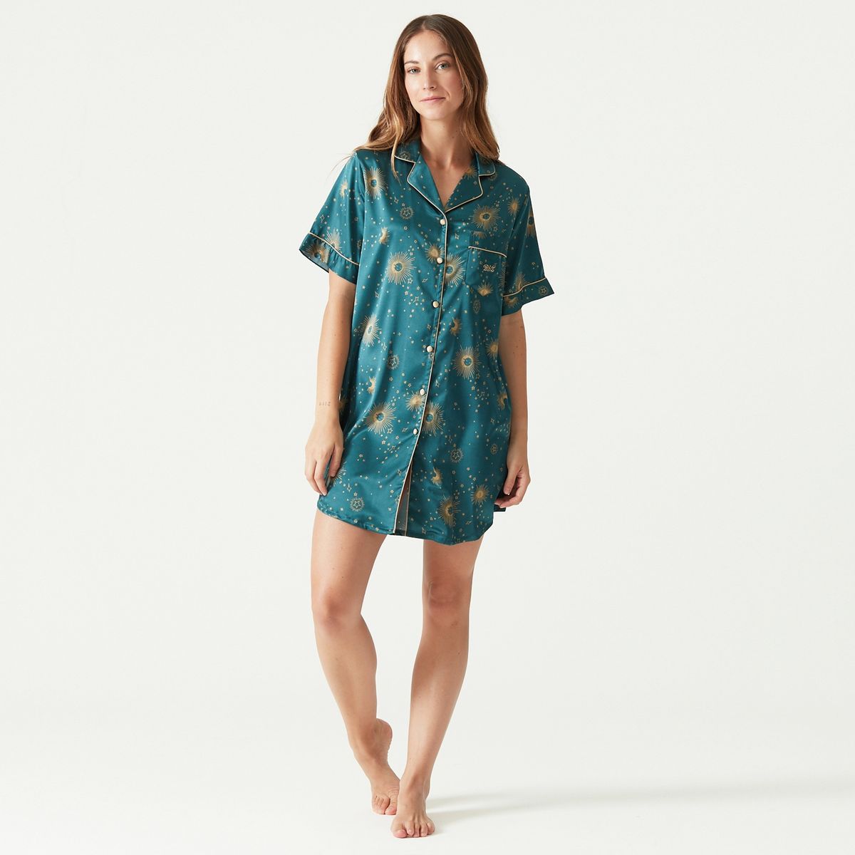 BARBIZON - Camisola Sport Manga Corta Petroleo