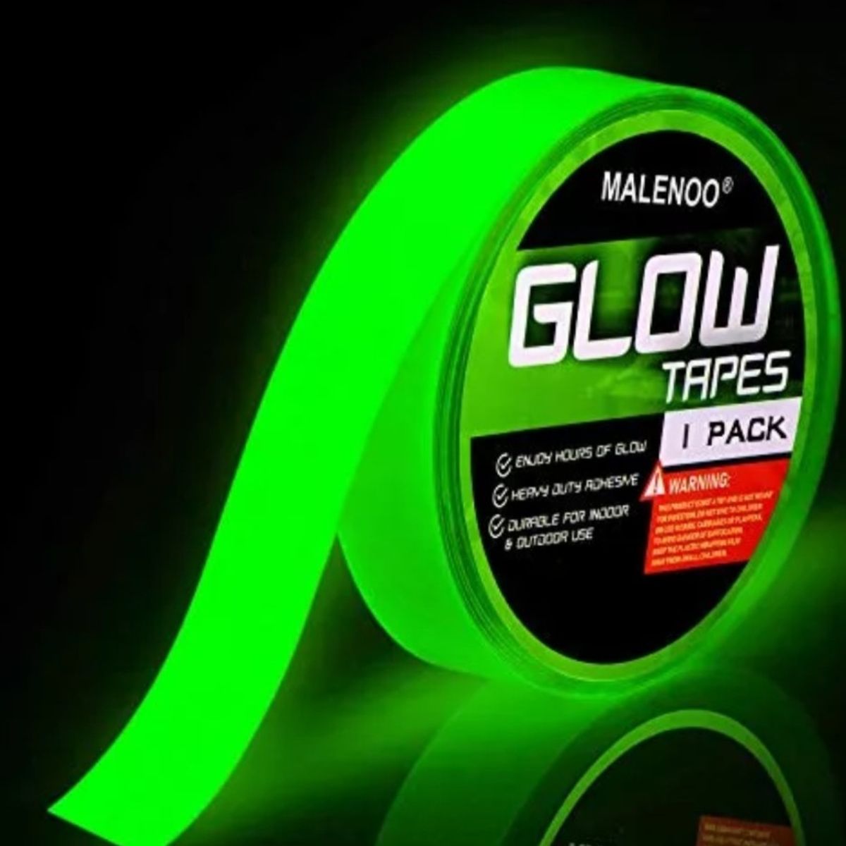 GENERICO - CINTA ADHESIVA FOSFORECENTE 2 CMS X 3 MTS GLOW TAPE 335-649
