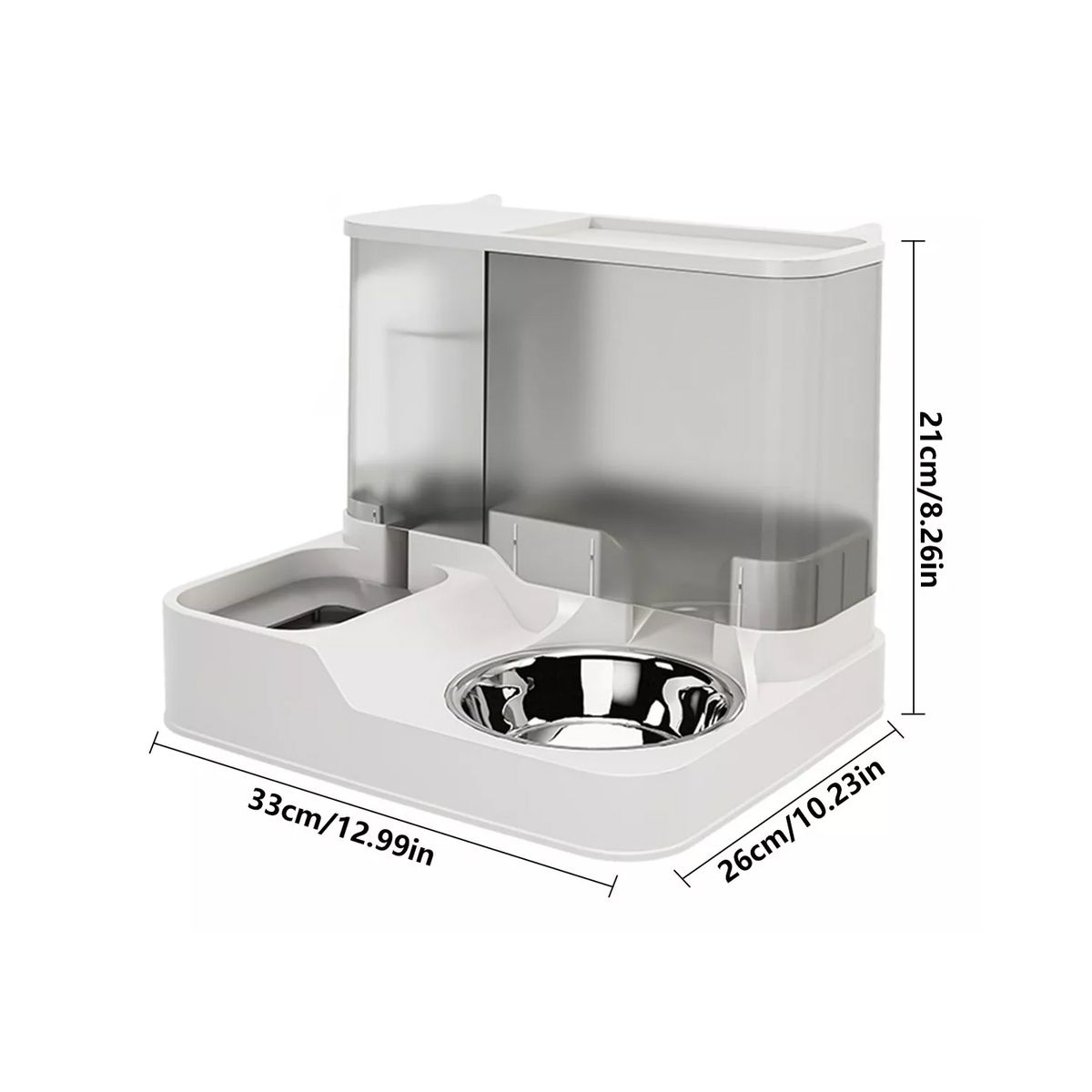 GENERICO - Dispensador Gravedad Alimento 28l Y Agua 1l De Perro Gato